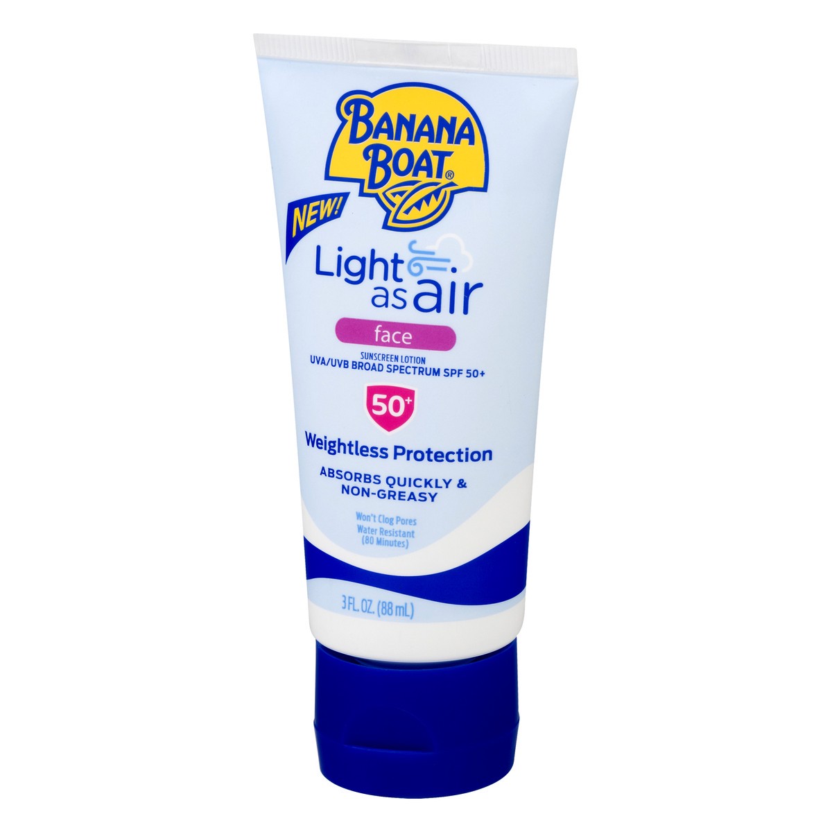 slide 10 of 11, Banana Boat Light as Air SPF 50+ Face Lotion Sunscreen 3 oz, 3 oz