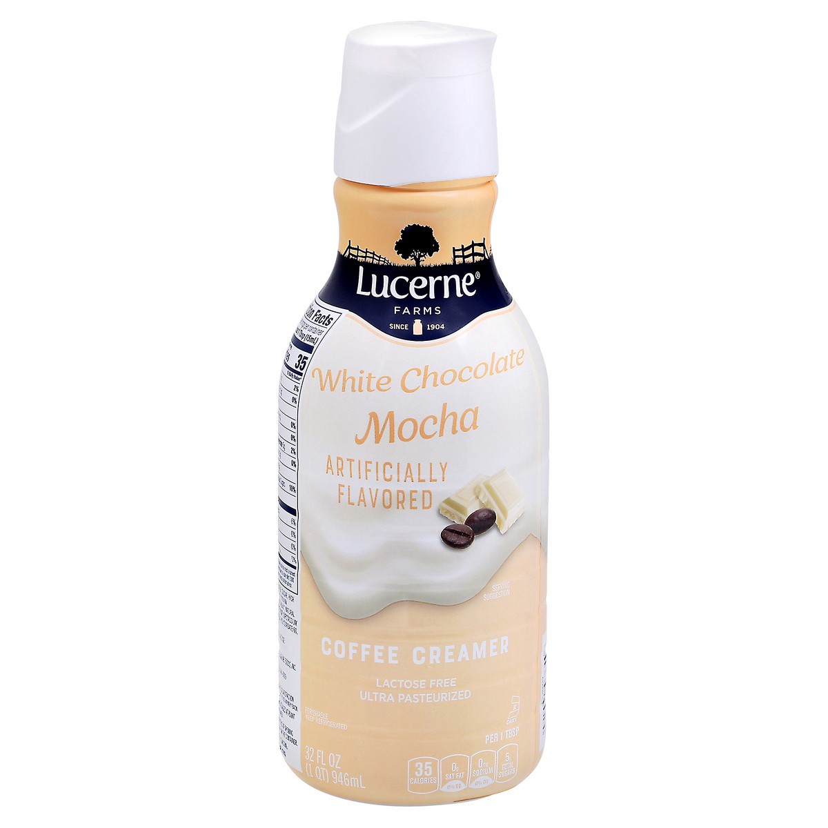 slide 1 of 13, Lucerne Dairy Farms White Chocolate Mocha Coffee Creamer 32 fl oz Bottle, 32 oz