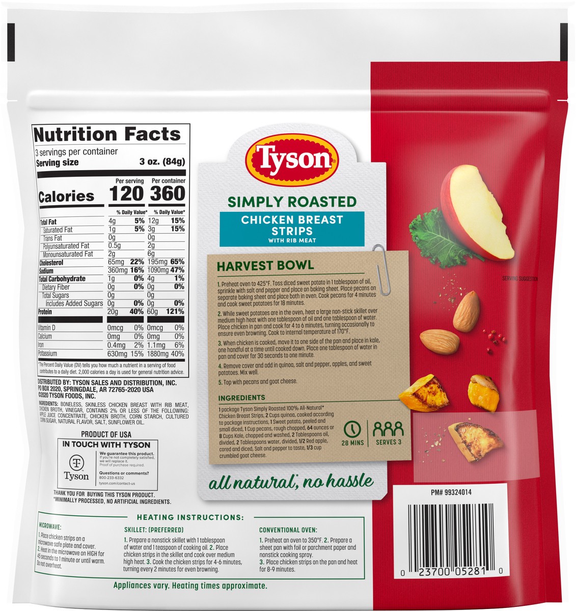 slide 5 of 6, Tyson Simply Roasted Chicken Breast Strips, 9 oz, 9 oz