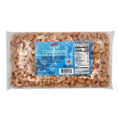 slide 1 of 1, Hy-Vee Cashews Roasted & Lightly Salted - 16 oz, 16 oz