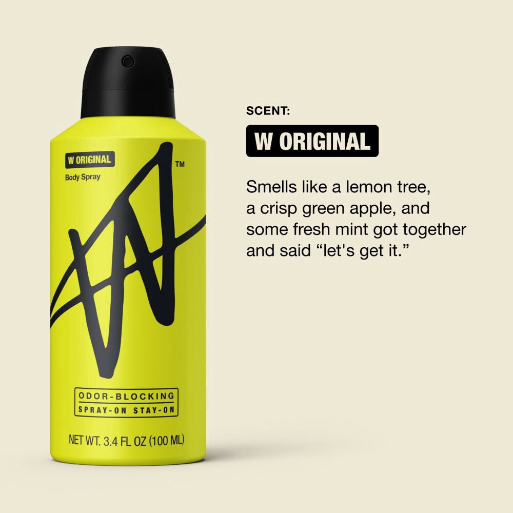 slide 3 of 6, W™ W Original Odor-Blocking Body Spray, 3.4 fl oz