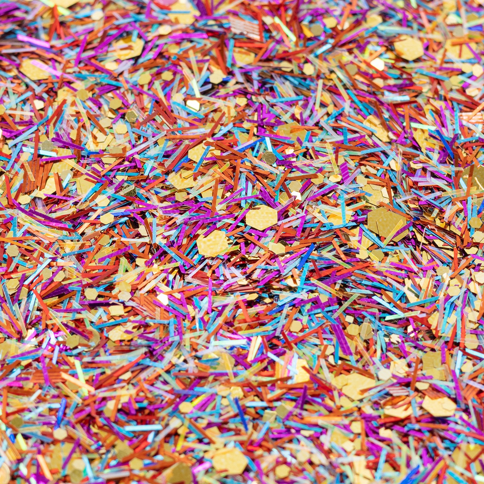 slide 2 of 3, Rainbow Mixed Shape Tinsel Specialty Polyester Glitter By Recollections, 0.59 oz