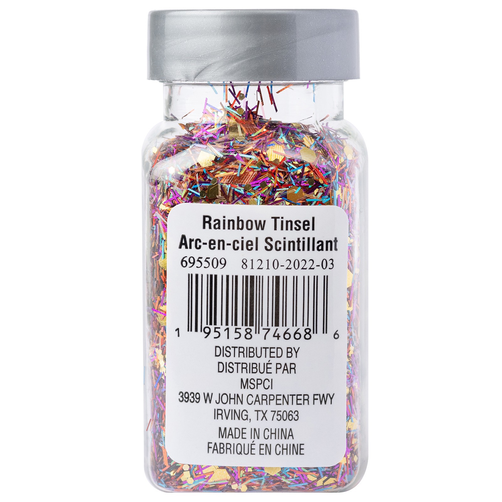 slide 3 of 3, Rainbow Mixed Shape Tinsel Specialty Polyester Glitter By Recollections, 0.59 oz