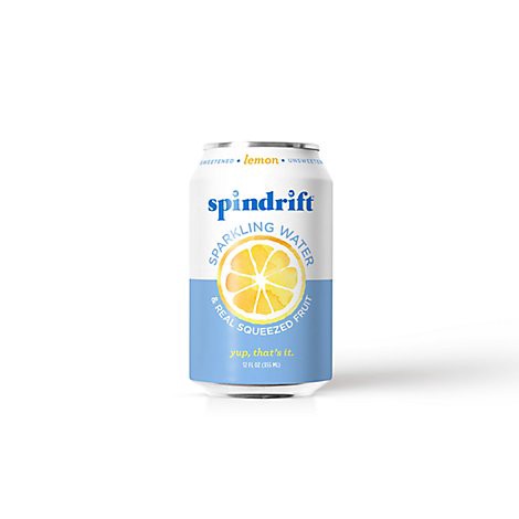 slide 1 of 1, Spindrift Lemon Sparkling Water Can- 12 fl oz, 12 fl oz
