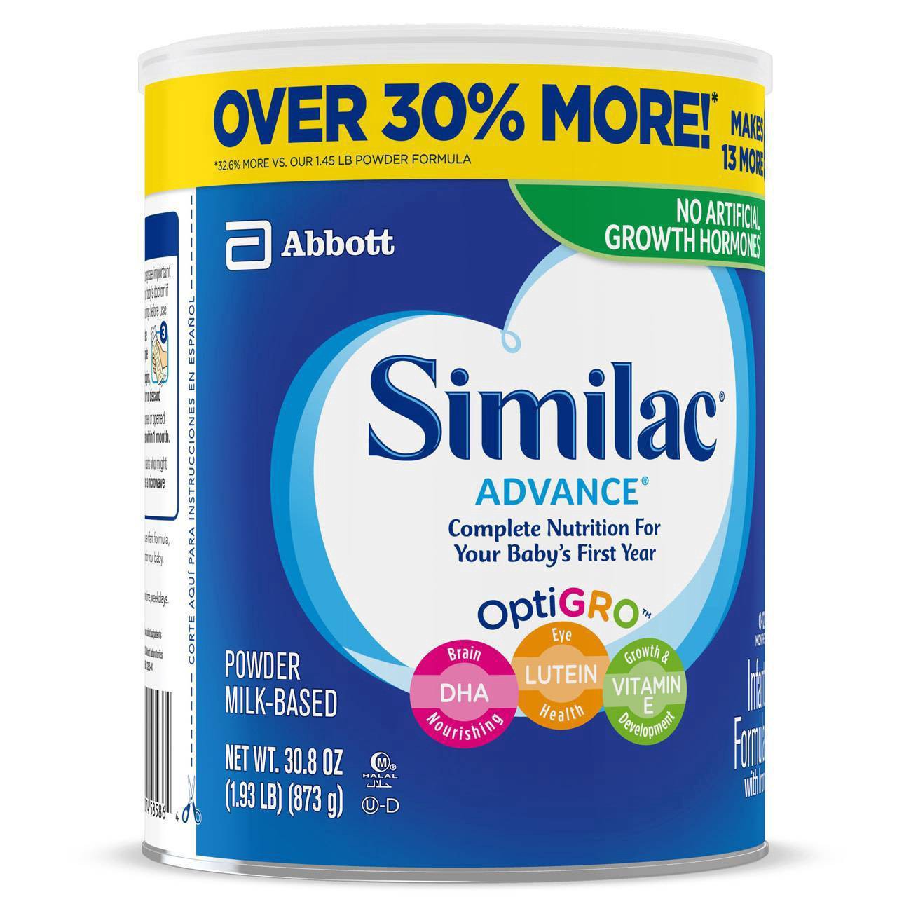 slide 3 of 11, Similac Advance Infant Formula with Iron Powder - 30.8oz, 30.8 oz