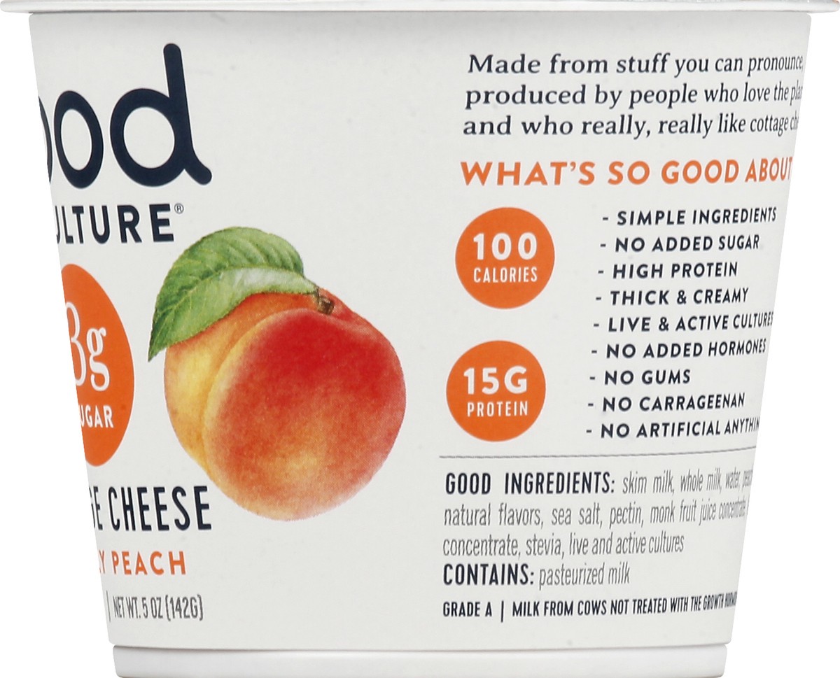 slide 6 of 13, good culture 2% Milkfat Simply Peach Cottage Cheese 5 oz, 5 oz