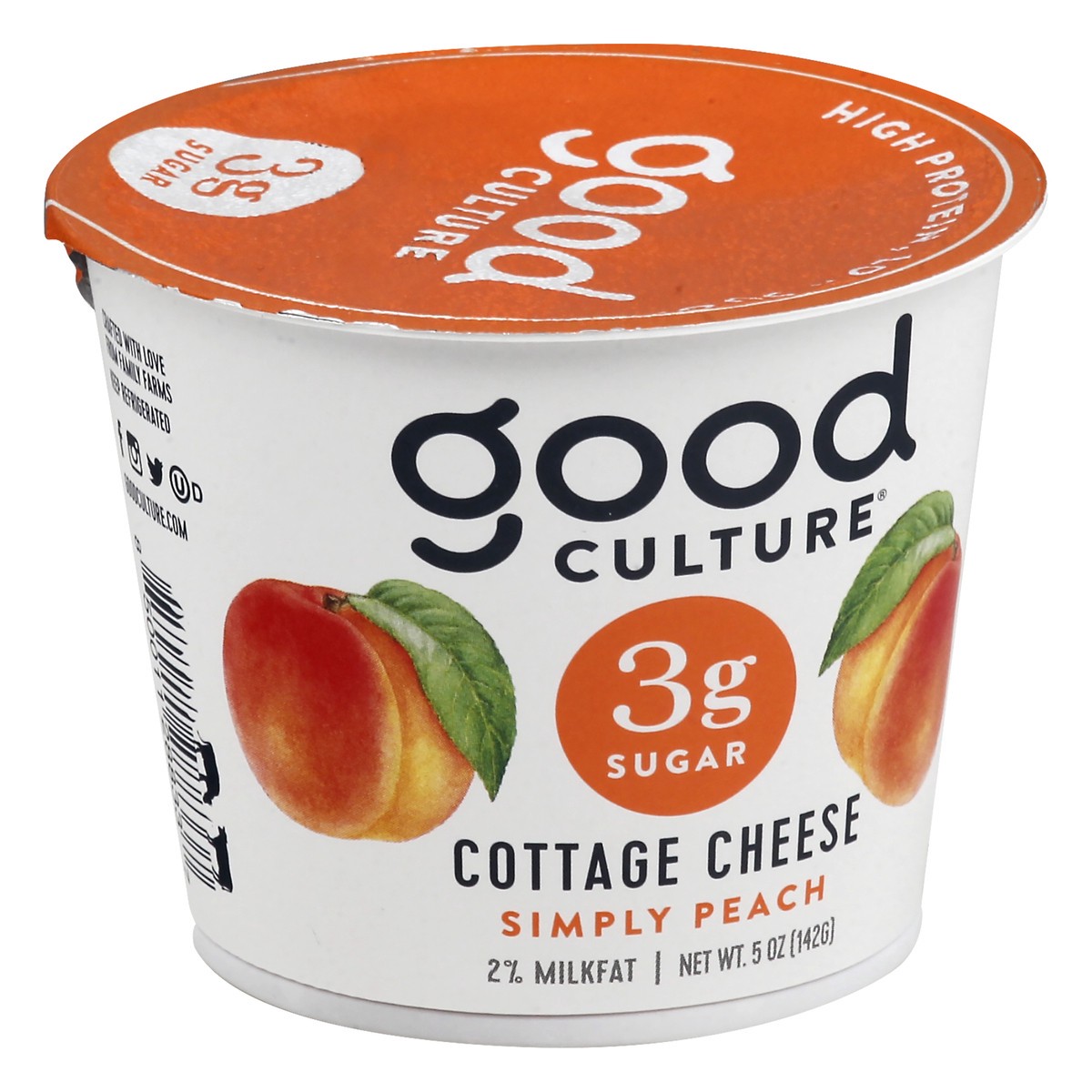 slide 12 of 13, good culture 2% Milkfat Simply Peach Cottage Cheese 5 oz, 5 oz