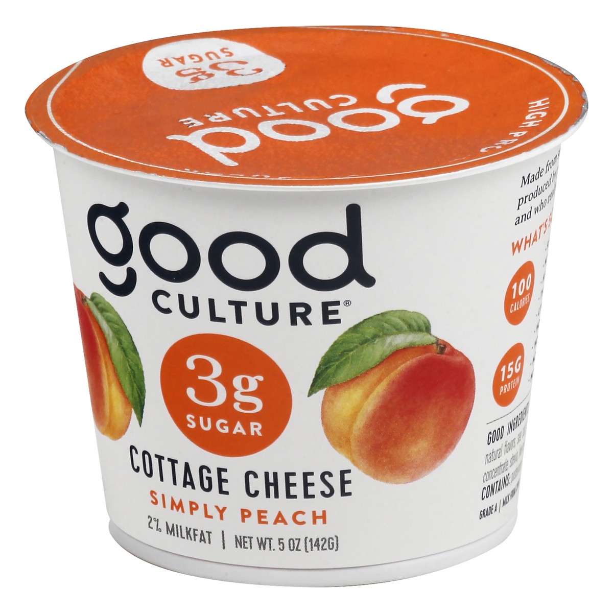 slide 10 of 13, good culture 2% Milkfat Simply Peach Cottage Cheese 5 oz, 5 oz