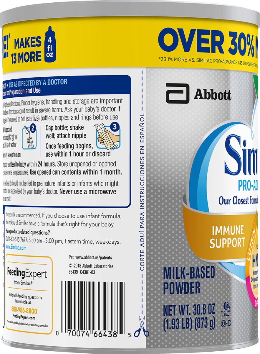 slide 5 of 11, Similac Infant Formula with Iron, 30.8 oz