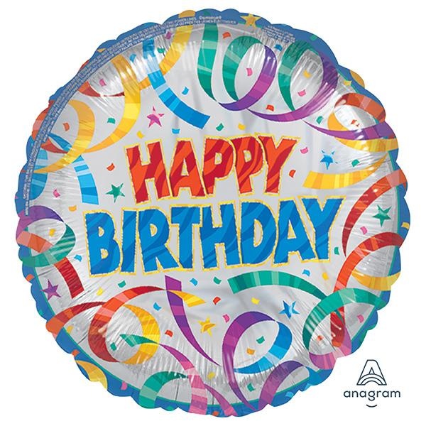 slide 1 of 1, Happy Baby Birthday Confetti Mylar Balloons (Where Available), 1 ct