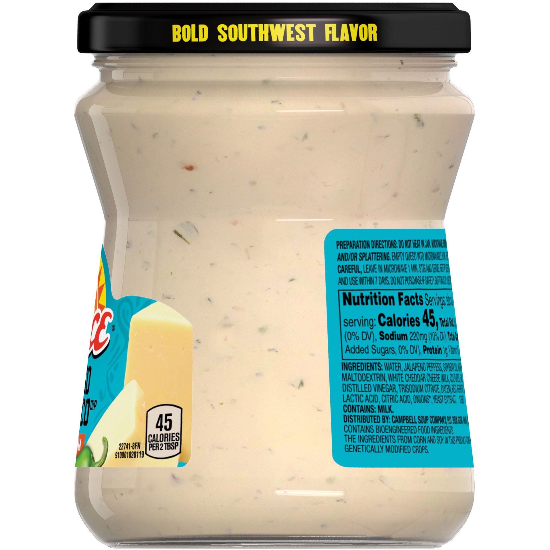 slide 4 of 5, Pace Queso, Queso Blanco Cheese Dip, Great for Nachos, 15 Ounce Jar, 15 oz