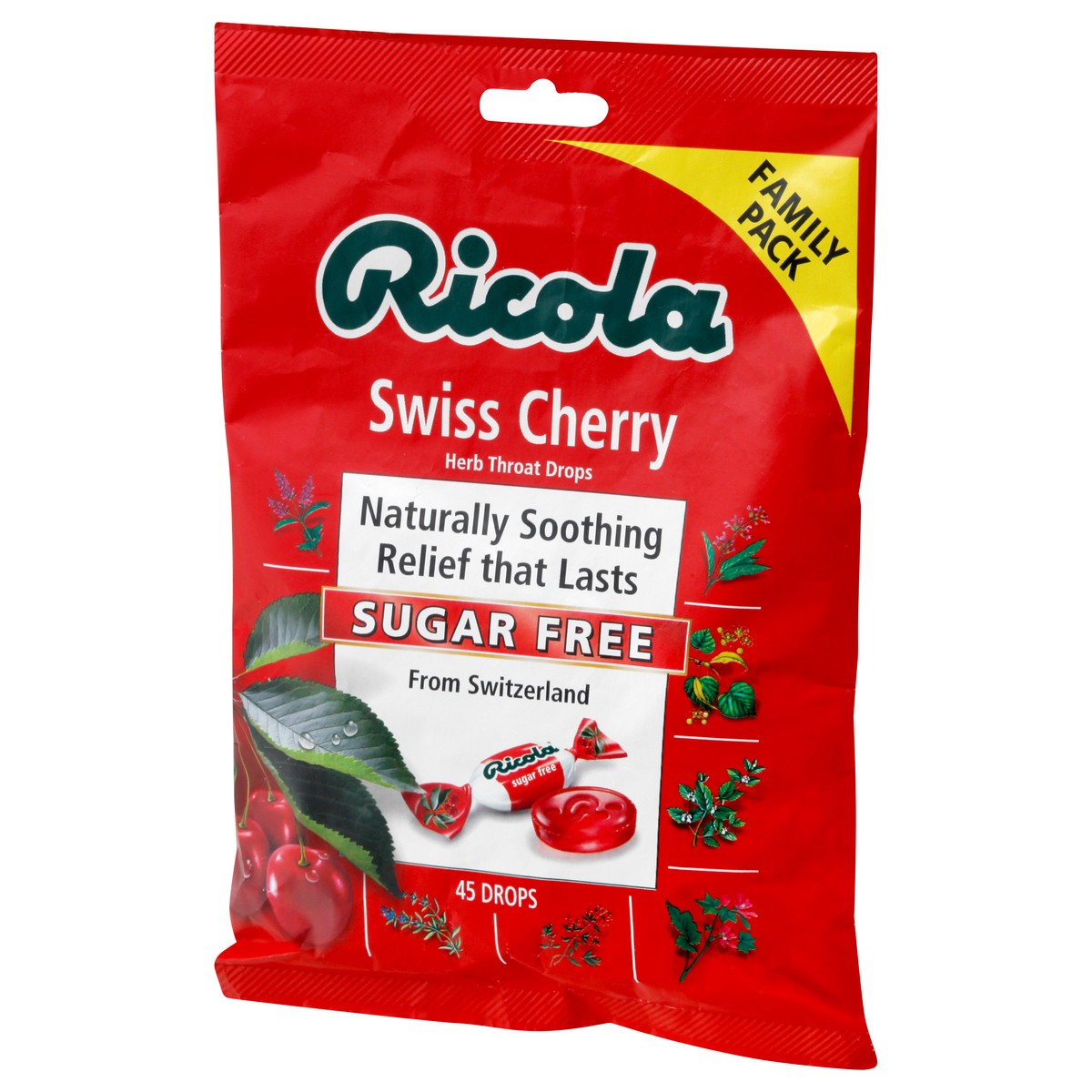 slide 2 of 10, Ricola Family Pack Sugar Free Swiss Cherry Herb Throat Drops 45 ea, 45 ct