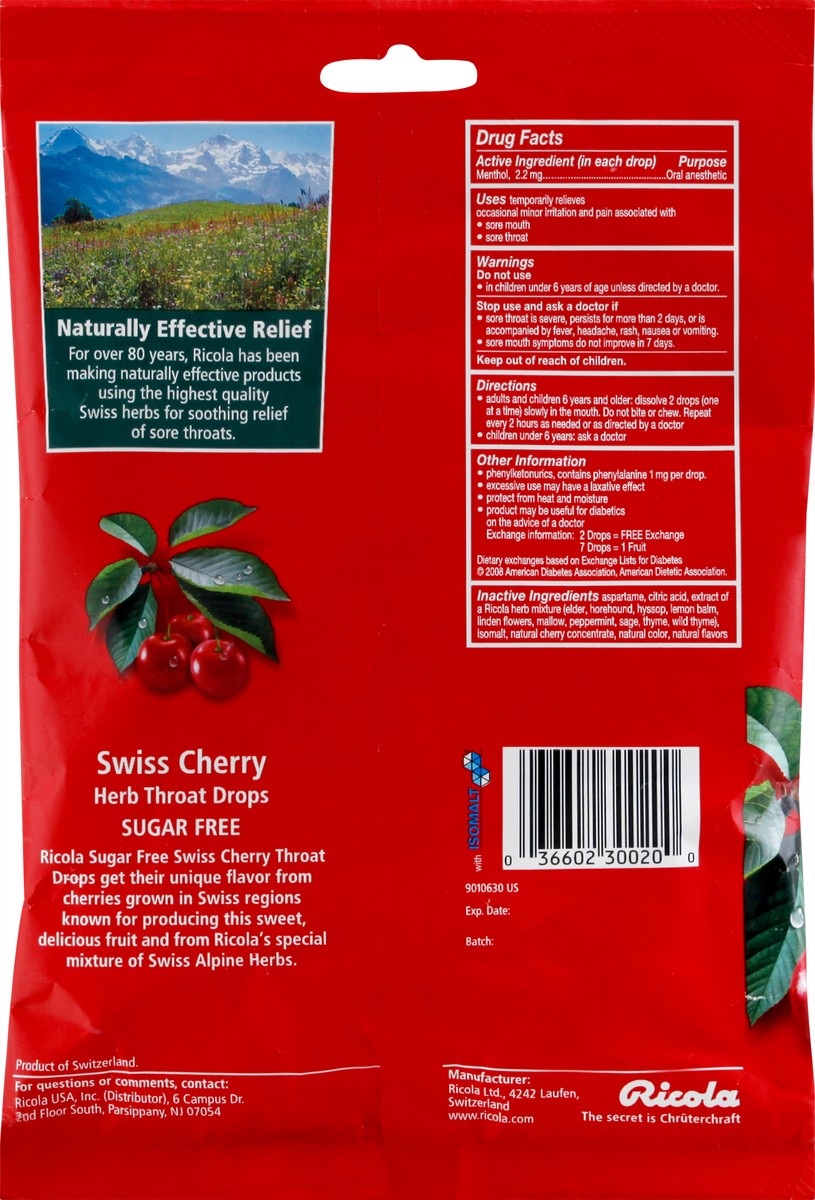 slide 4 of 10, Ricola Family Pack Sugar Free Swiss Cherry Herb Throat Drops 45 ea, 45 ct