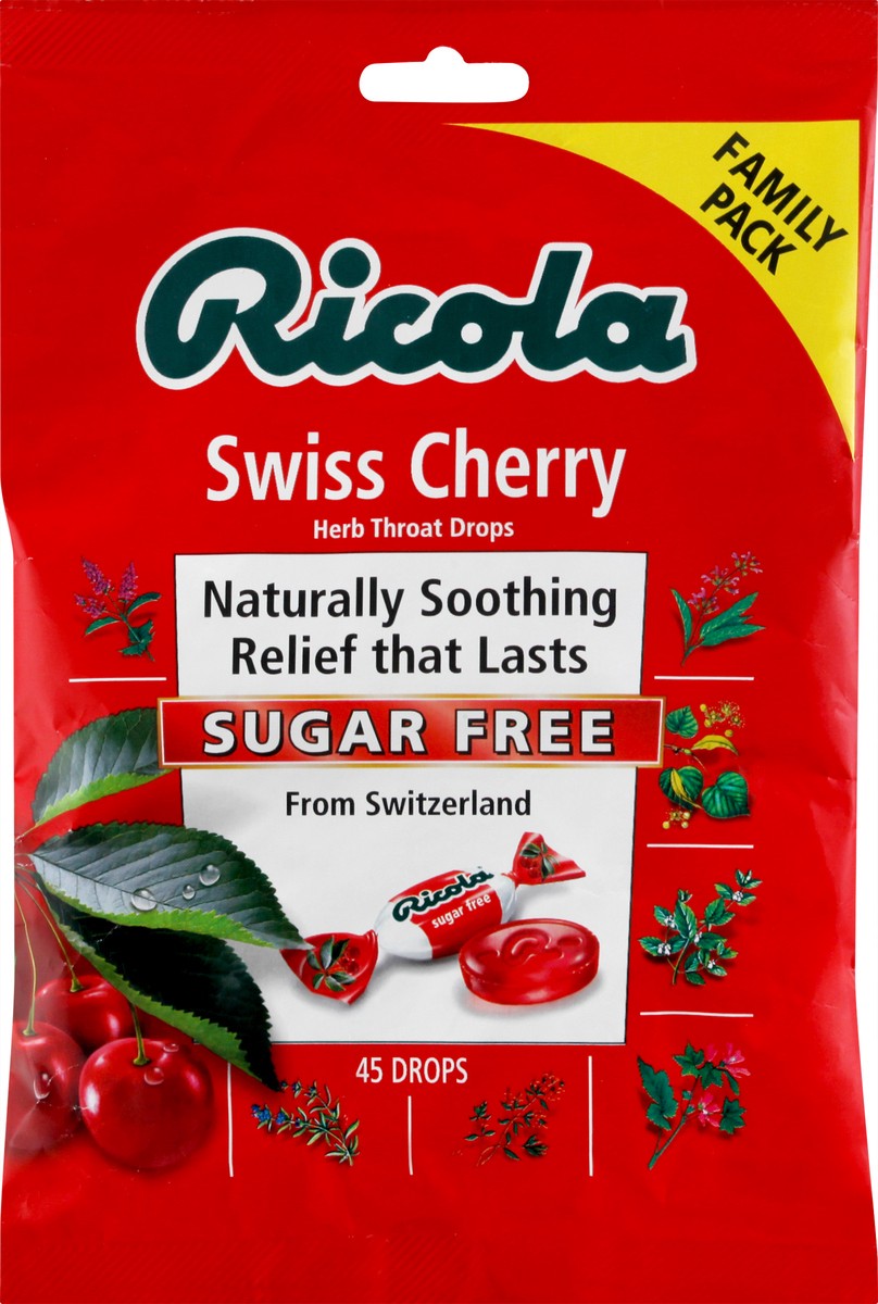 slide 5 of 10, Ricola Family Pack Sugar Free Swiss Cherry Herb Throat Drops 45 ea, 45 ct