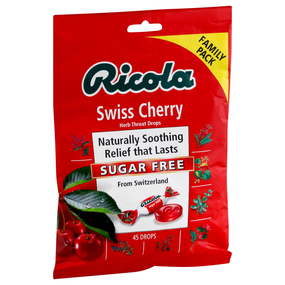 slide 7 of 10, Ricola Family Pack Sugar Free Swiss Cherry Herb Throat Drops 45 ea, 45 ct