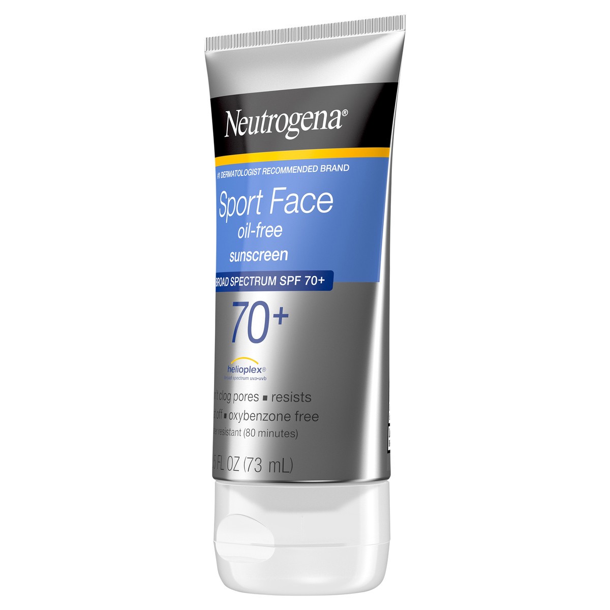 slide 2 of 7, Neutrogena Sport Face Oil-Free Lotion Sunscreen, SPF 70+, 2.5 fl. oz, 2.50 fl oz
