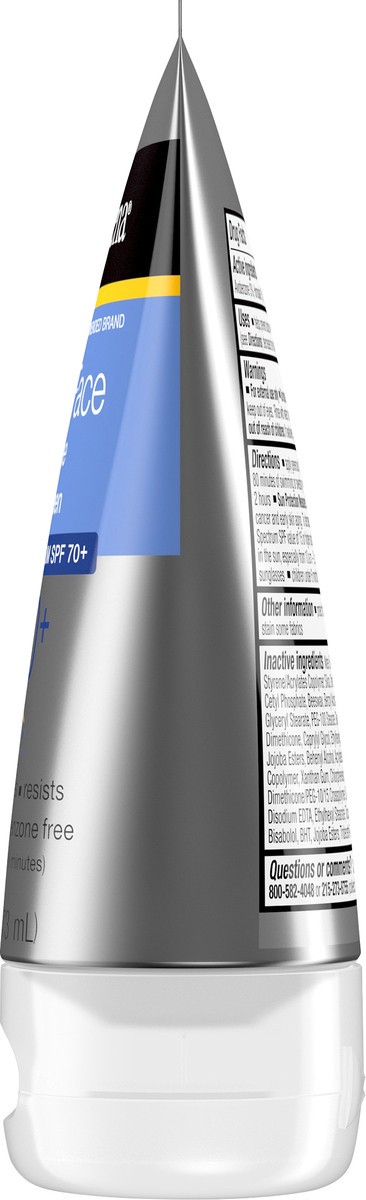 slide 3 of 7, Neutrogena Sport Face Oil-Free Lotion Sunscreen, SPF 70+, 2.5 fl. oz, 2.50 fl oz