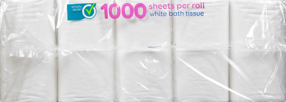 slide 4 of 9, Simply Done White 1-Ply Bath Tissue, 20 ct