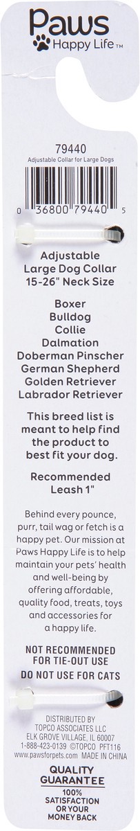 slide 7 of 12, Paws Happy Life Large Collar for Dogs 1 ea, 1 ct