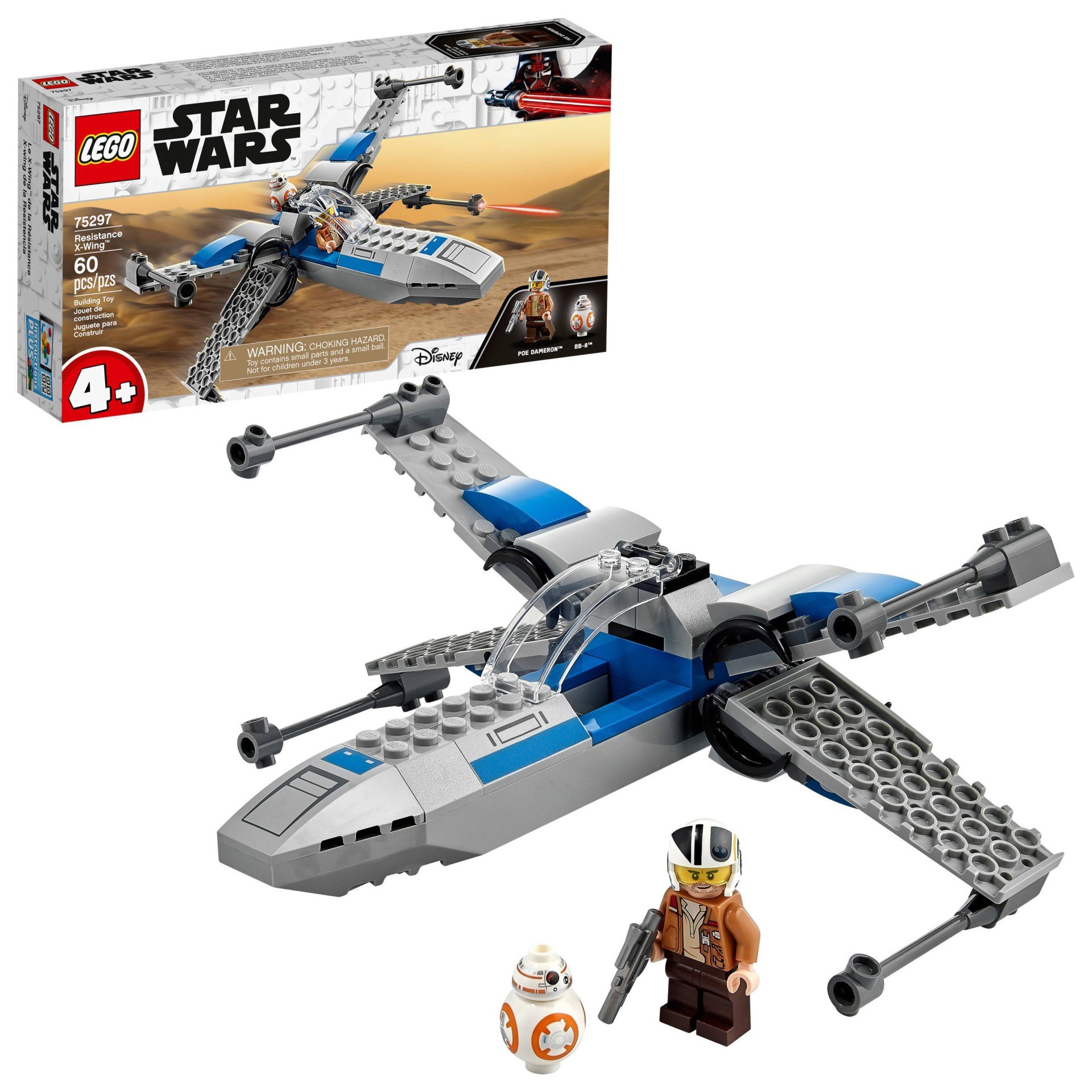 slide 1 of 7, LEGO Star Wars Resistance X-Wing Building Toy 75297, 60 pc