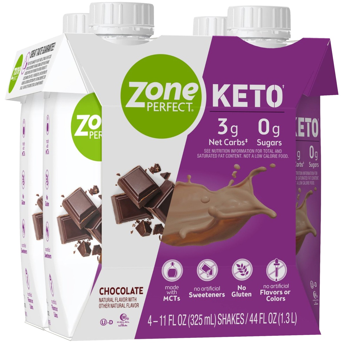 slide 2 of 11, Zone Perfect Keto Chocolate Ready To Drink Shakes, 4 ct 11 fl oz