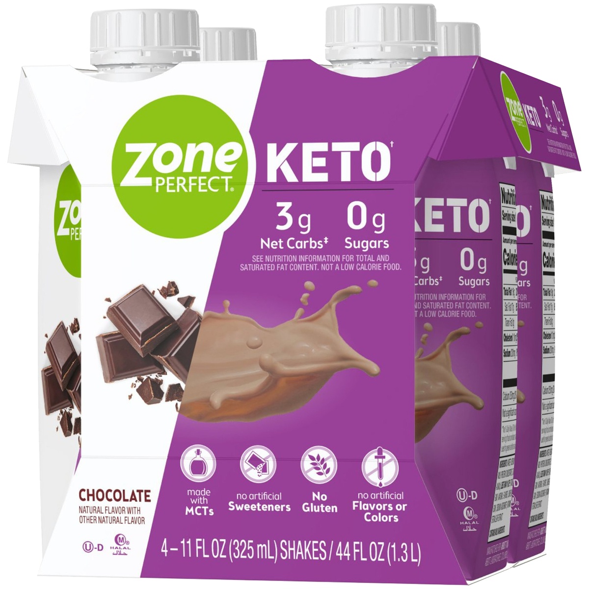 slide 3 of 11, Zone Perfect Keto Chocolate Ready To Drink Shakes, 4 ct 11 fl oz