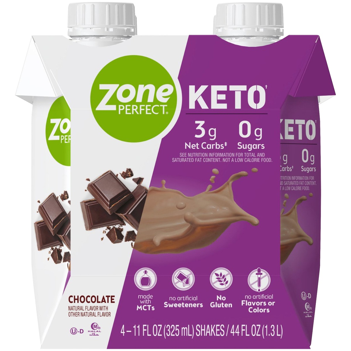 slide 9 of 11, Zone Perfect Keto Chocolate Ready To Drink Shakes, 4 ct 11 fl oz