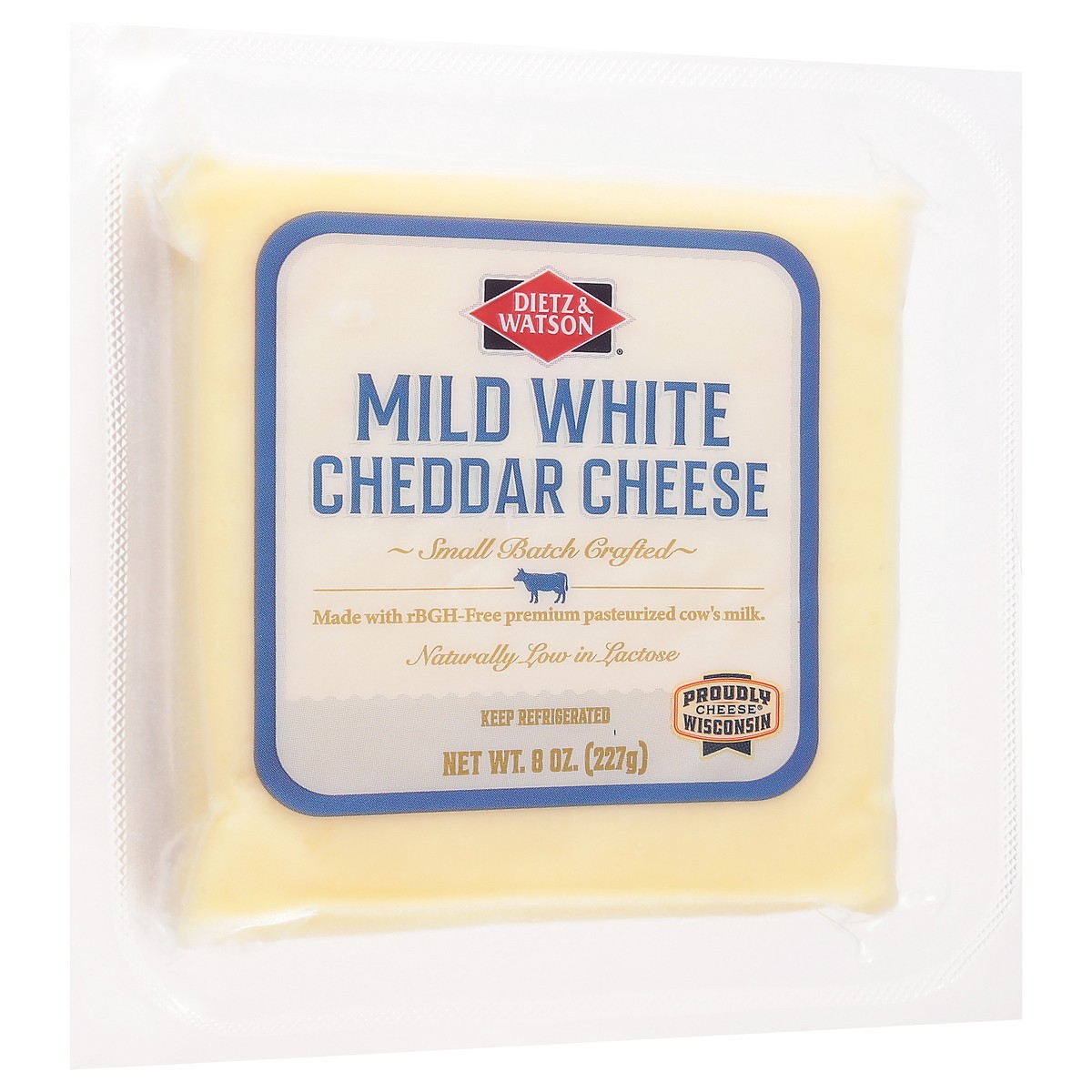 slide 5 of 14, Dietz & Watson Cheddar Cheese Mild White -1 SHRINKWRAPPED-8.0 OZ, 8 oz