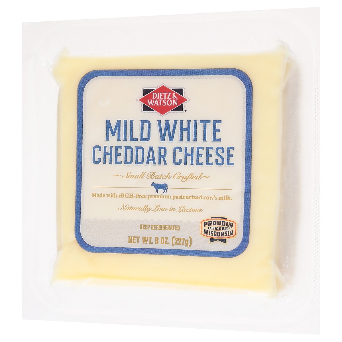 slide 9 of 14, Dietz & Watson Cheddar Cheese Mild White -1 SHRINKWRAPPED-8.0 OZ, 8 oz