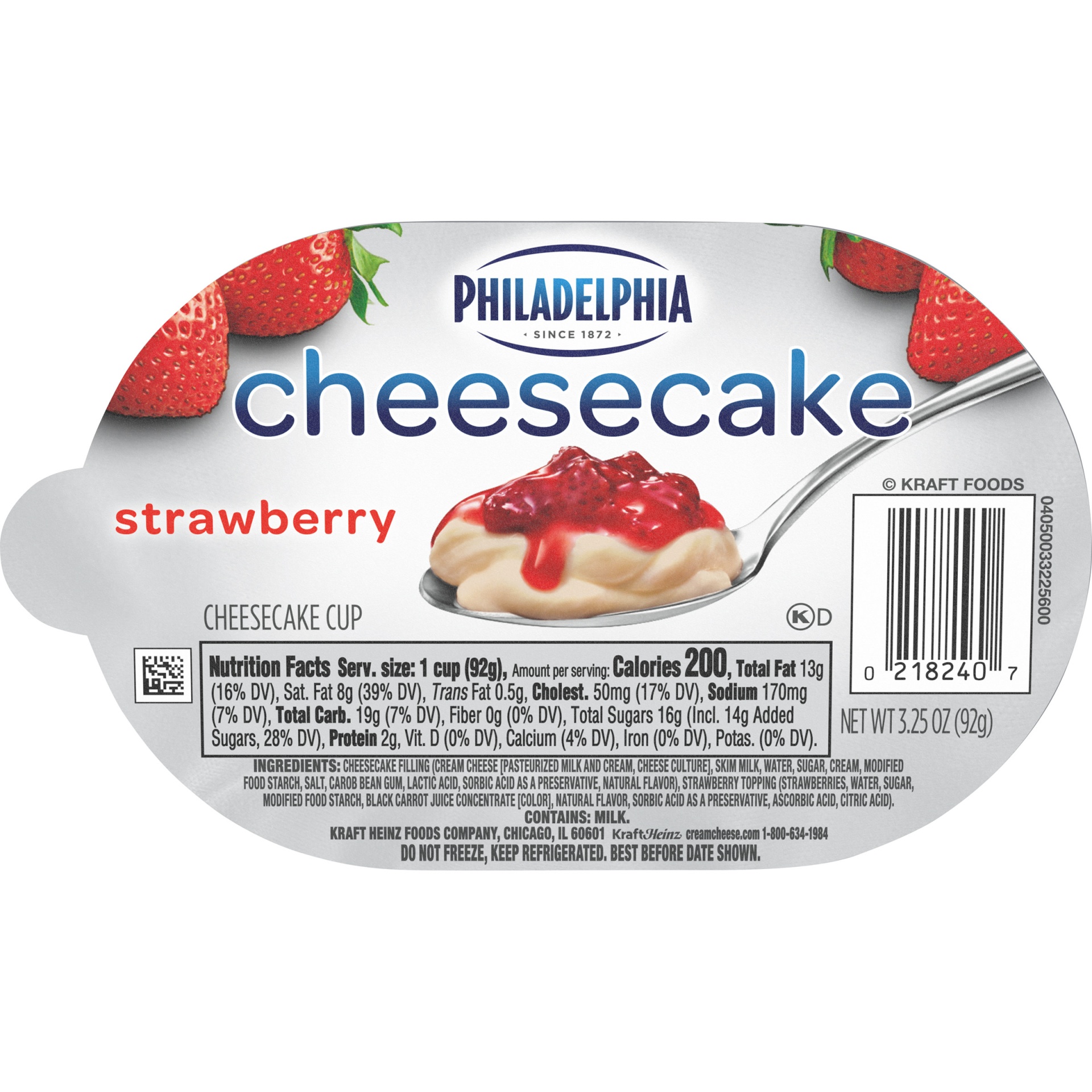 slide 1 of 9, Philadelphia Strawberry Cheesecake Cups Cup, 3.25 oz