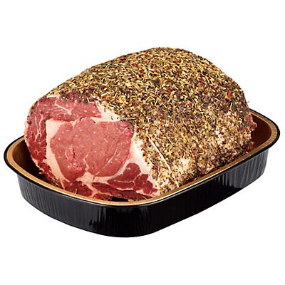 slide 1 of 1, H-E-B Meal Simple Natural Beef Roast Bone In Seasoned 3 Rib, per lb