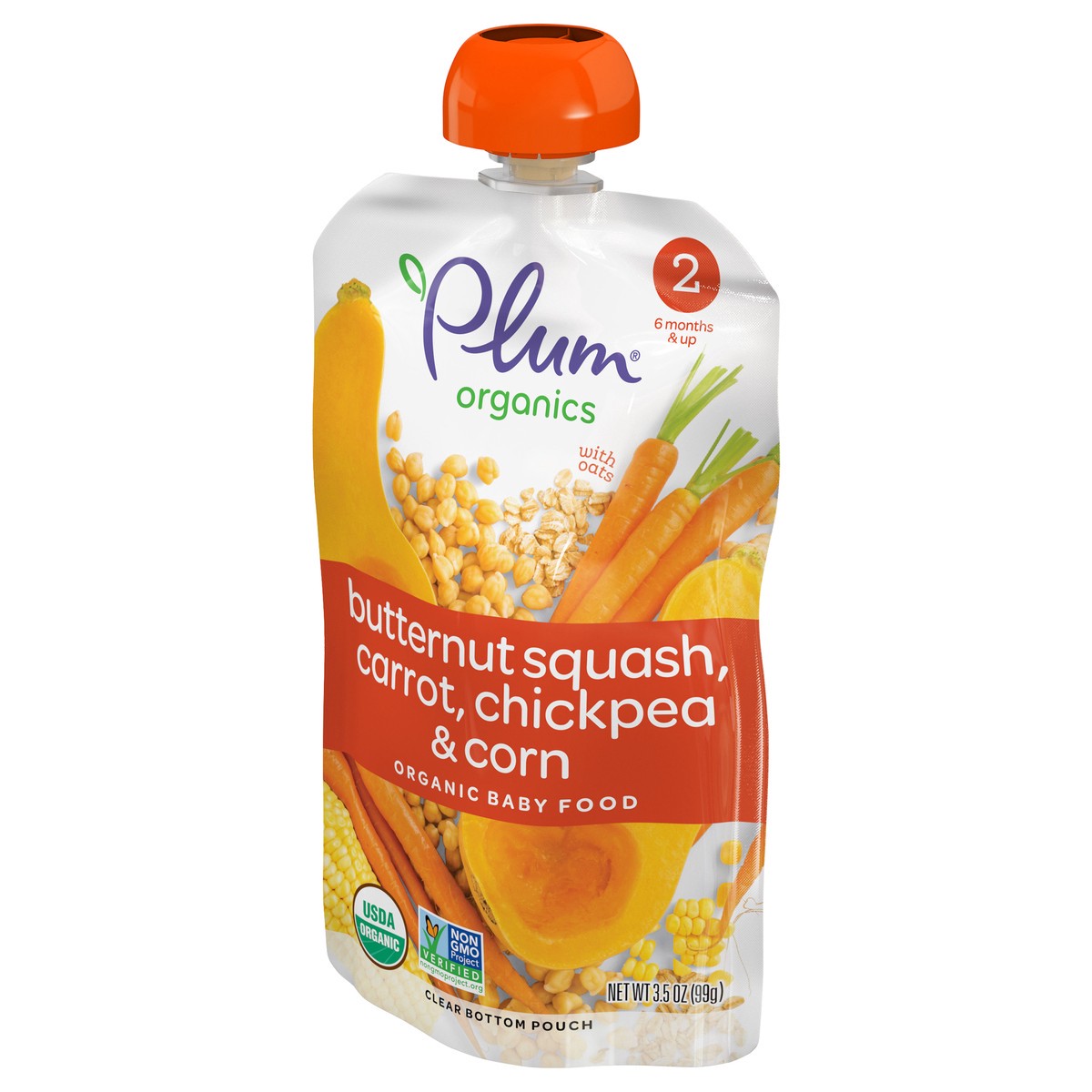 slide 3 of 8, Plum Organics Plum Organ Btrnut Squash Baby Food, 3.5 oz