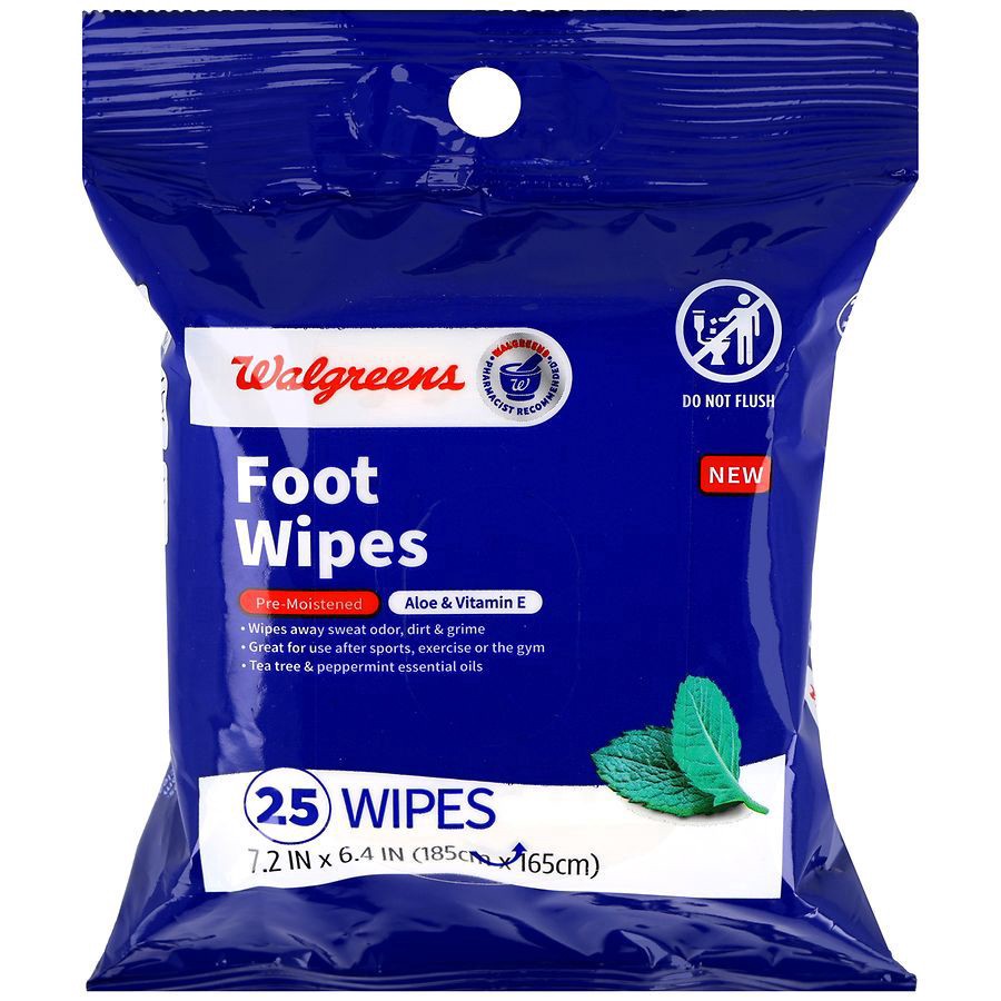slide 1 of 5, Walgreens Foot Wipes, 25 ct