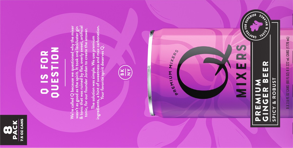 slide 5 of 12, Q Mixers Ginger Beer - 8 ct, 8 ct