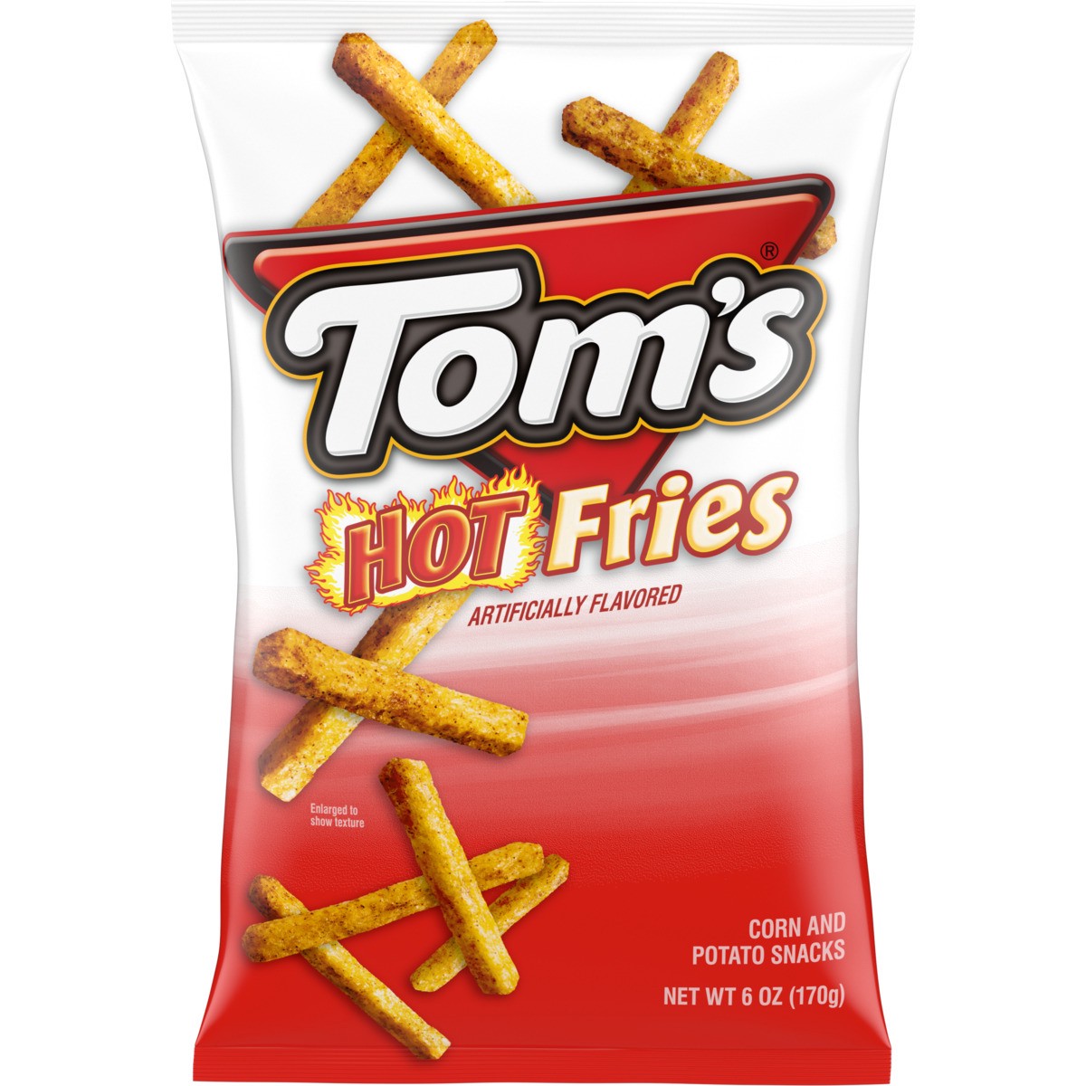 slide 1 of 5, Tom's Hot Fries, 6 Oz Bag, 6 oz