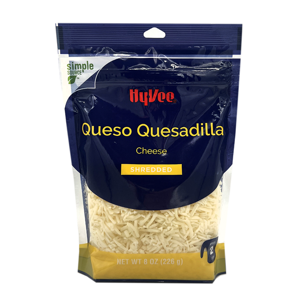 slide 1 of 1, Hy-Vee Shredded Queso Quesadilla, 8 oz