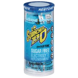 Sqwincher Zero QwikStik Sugar Free Restore Mixed Berry Electrolyte Replenishment - 10 ct - 0.11 oz Sticks