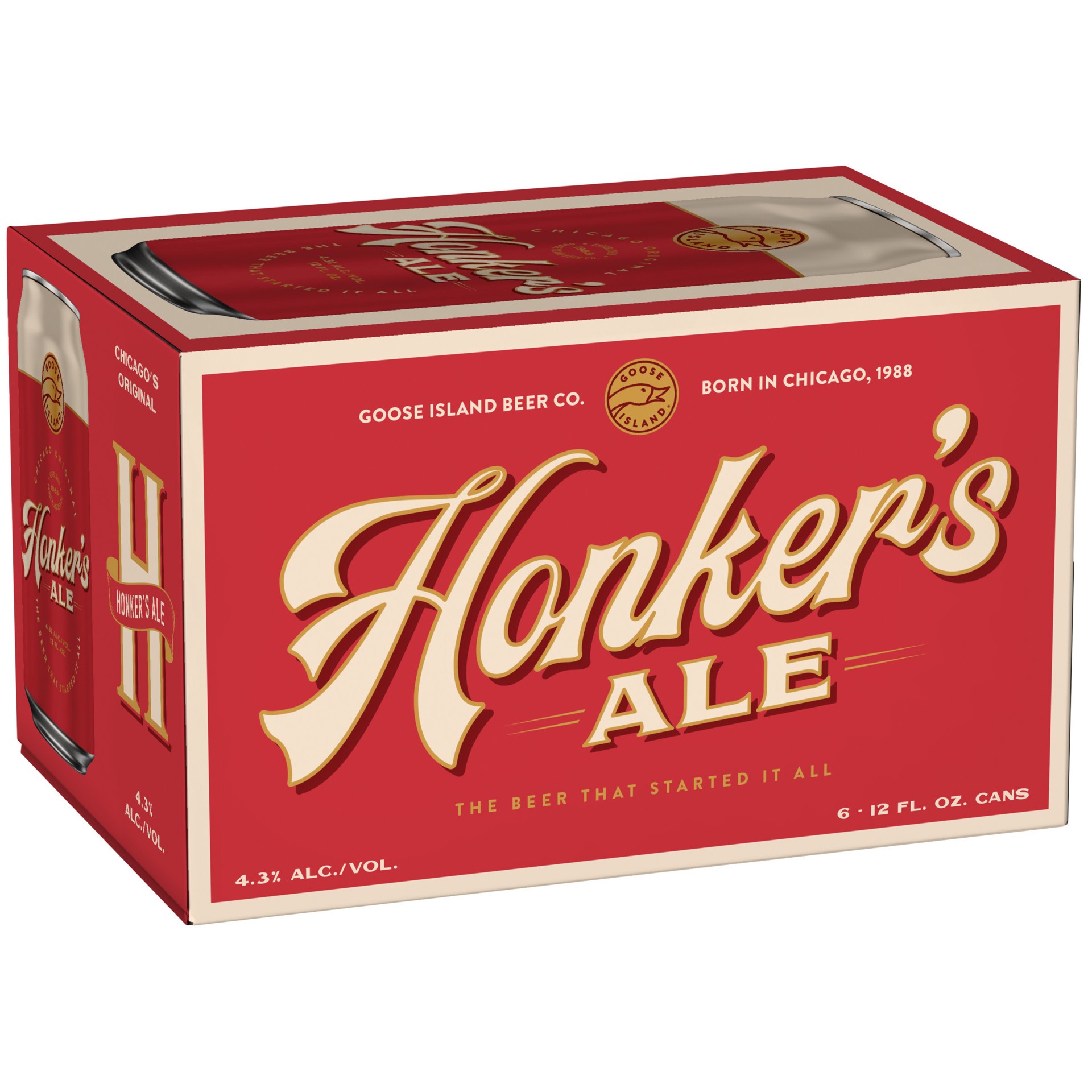 slide 1 of 3, Goose Island Beer Co. Honkers Ale 6 Pack 12 fl oz Cans, 72 fl oz