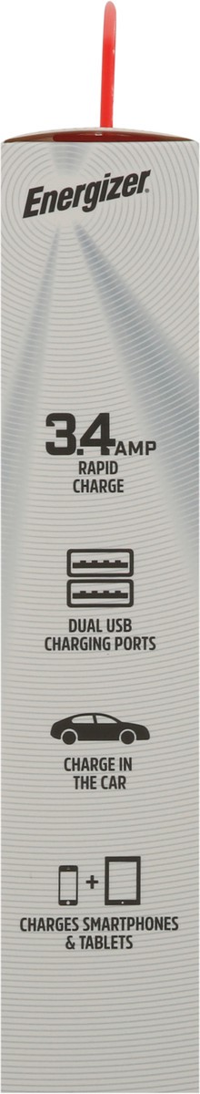 slide 6 of 9, Energizer 3.4 Amp Dual USB Car Charger 1 ea, 1 ct