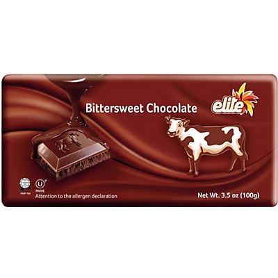 slide 1 of 1, Elite Bittersweet Chocolate Bar, 3 oz