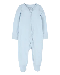 Carter's Baby Solid PurelySoft Sleep & Play Pajamas - Blue Blue 9M