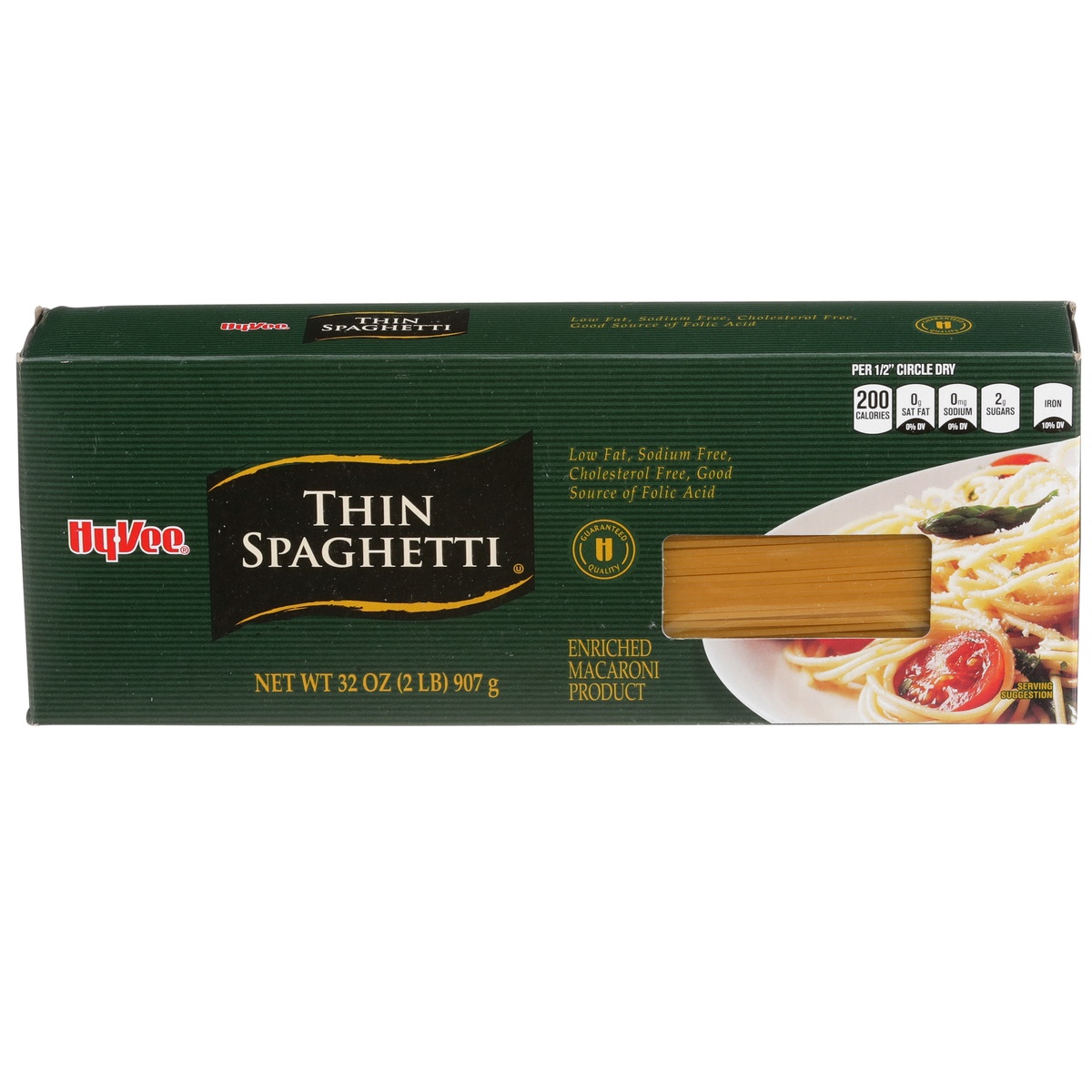 slide 1 of 1, Hy-vee Enriched Macaroni Product, Thin Spaghetti, 32 oz