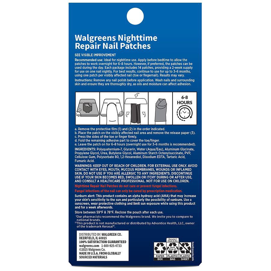 slide 2 of 4, Walgreens Nighttime Repair Nail Patches, 14 ct