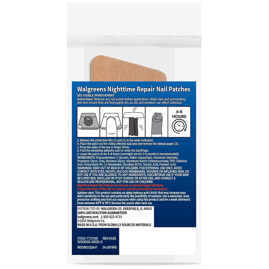 slide 3 of 4, Walgreens Nighttime Repair Nail Patches, 14 ct