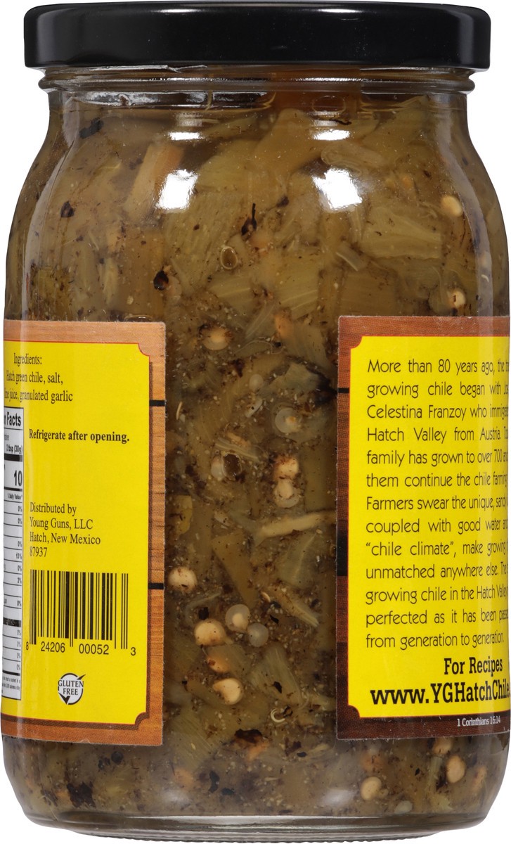 slide 3 of 14, Young Guns Hot Flame Roasted Diced Green Chile 16 oz, 16 oz