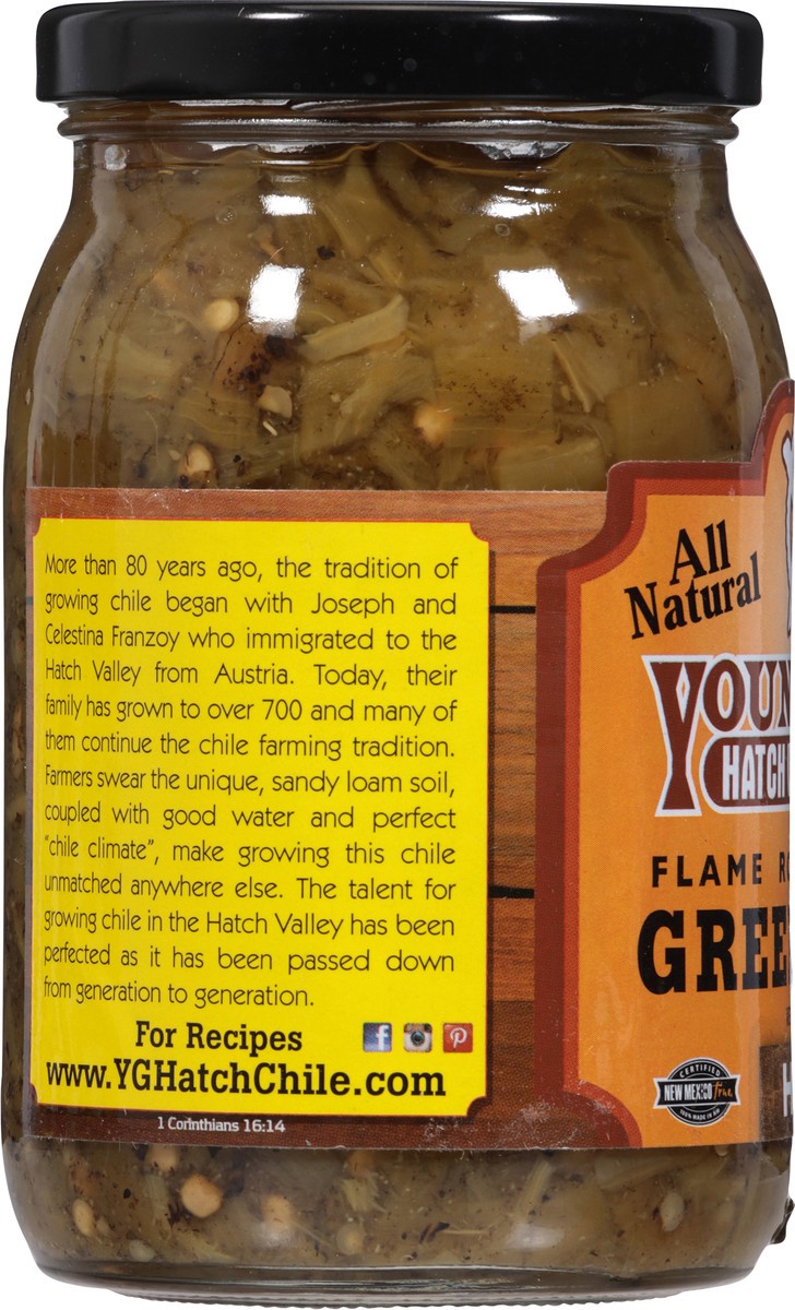 slide 13 of 14, Young Guns Hot Flame Roasted Diced Green Chile 16 oz, 16 oz