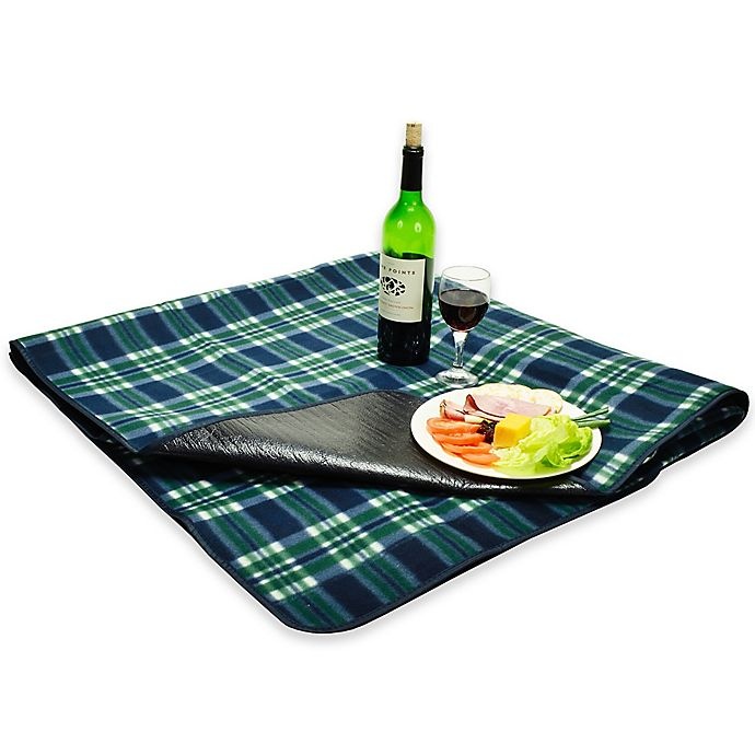 slide 1 of 2, Picnic at Ascot Waterproof Outdoor Picnic Blanket - Green Plaid, 1 ct