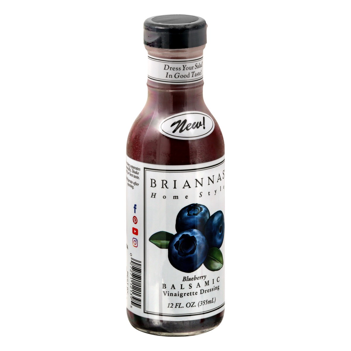 slide 9 of 9, BRIANNAS Home Style Blueberry Balsamic Vinaigrette Dressing 12 oz, 12 oz