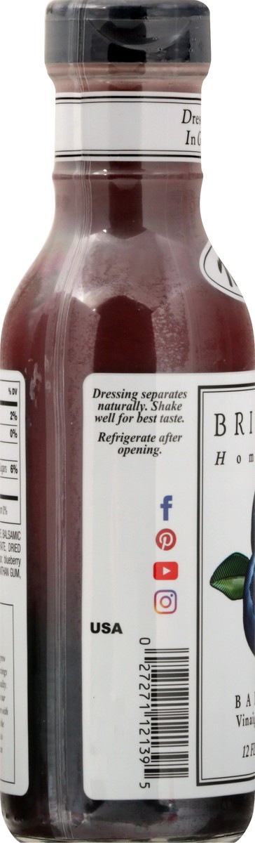 slide 8 of 9, BRIANNAS Home Style Blueberry Balsamic Vinaigrette Dressing 12 oz, 12 oz