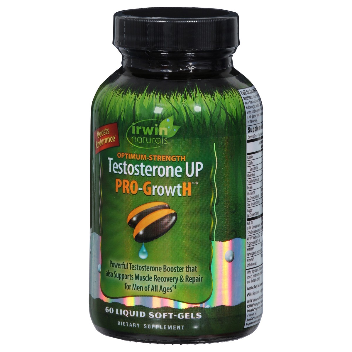 slide 6 of 14, Irwin Naturals Pro-Growth Optimum Strength Testosterone UP 60 Liquid Soft-Gels, 60 ct